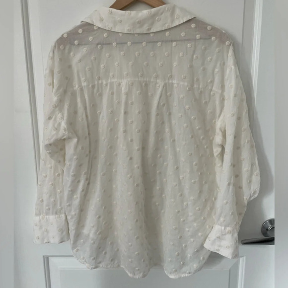 Zara Polka Dot Shirt with Embroidery - Picture 4 of 9
